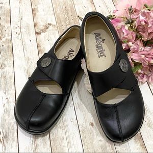 ALEGRIA “Kaitlyn” Black Leather Mary Jane Shoes Size 37